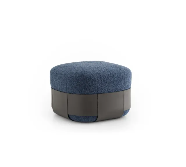Morica Design Sumo Pouf Pelle Lana Boucle Riviste
