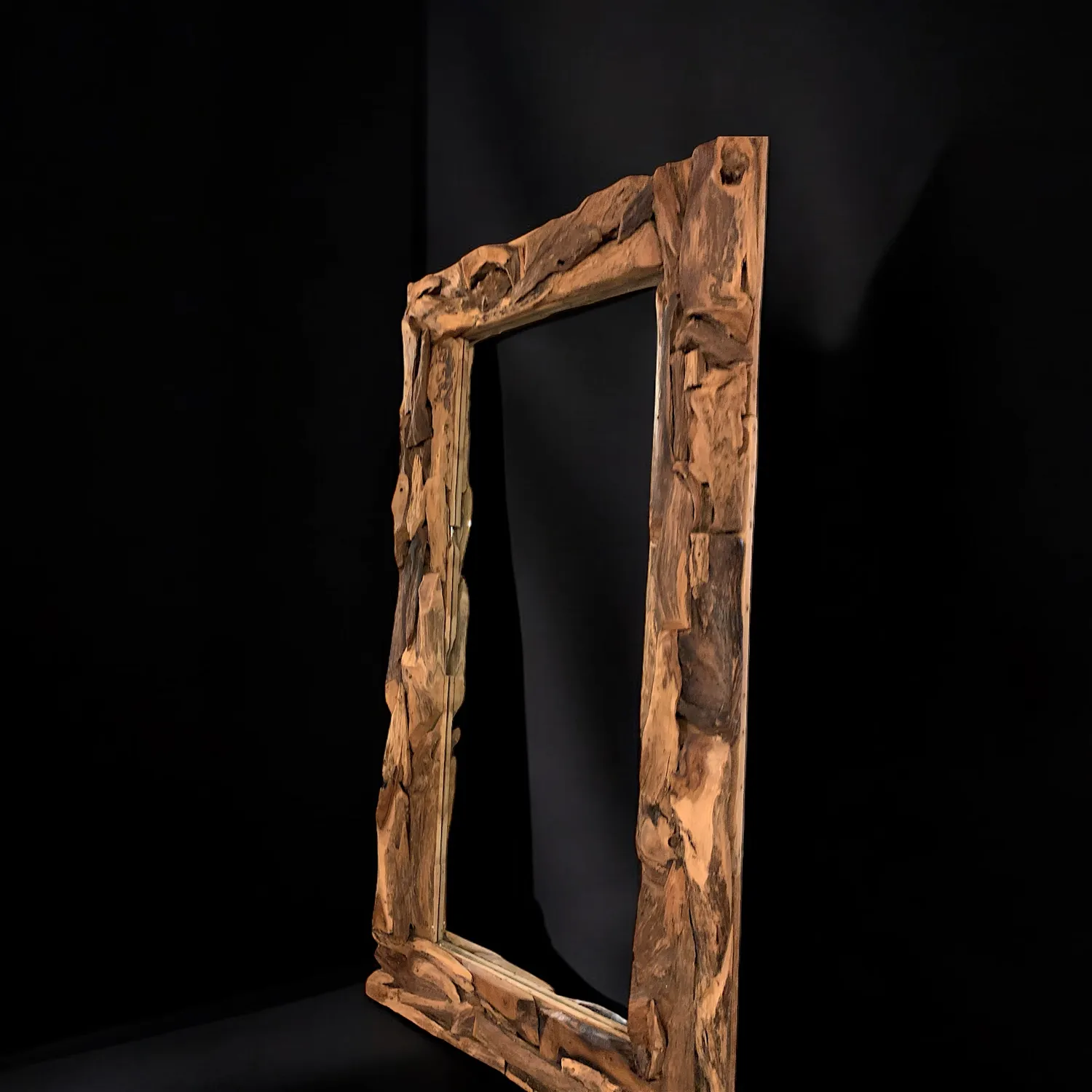 XLAB Design specchio legno recupero 120x180 terra unico