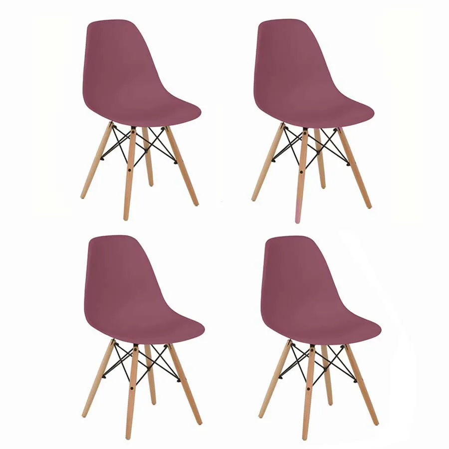 Sicily Wood Maker sedie scandinave 4 pezzi legno