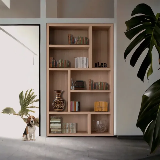 XLAB Design libreria scaffale incasso legno naturale su misura