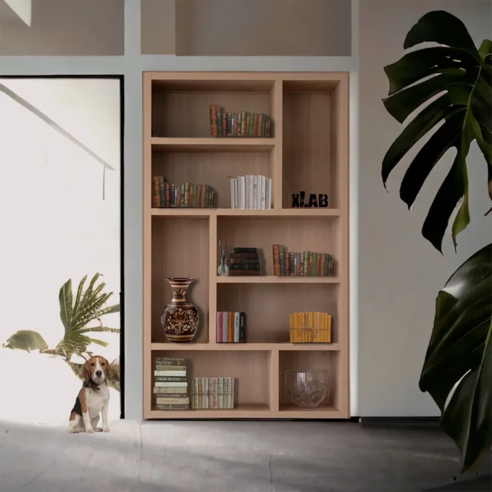 XLAB Design libreria scaffale incasso legno naturale su misura