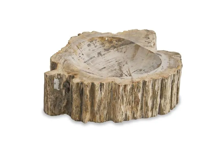 Maitland Smith Brown Petrified ciotola legno 30 cm