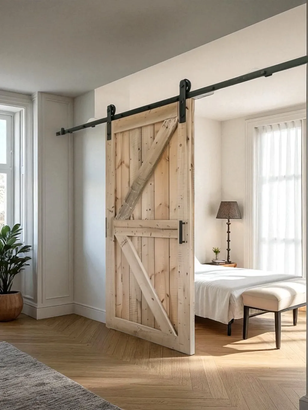 XLAB Design Porta Scorrevole Larice 100x200 con Binario