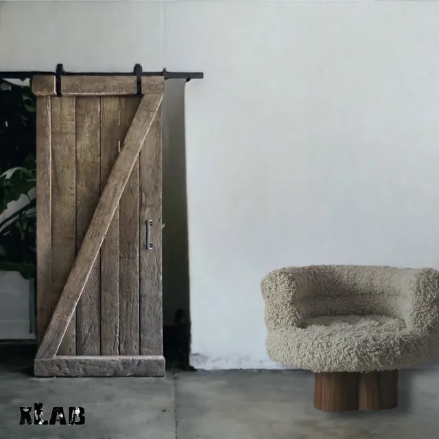 XLAB Design Baita Porta Scorrevole Esterno Muro Legno Massello Vintage