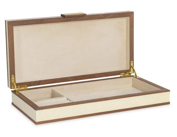 Maitland Smith Cream Stacking Boxes scatole crema set 3