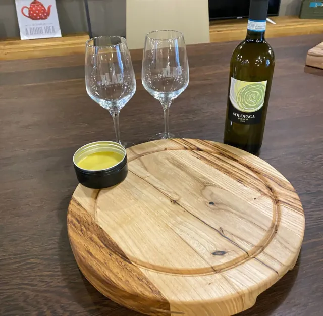 XLAB Design tagliere legno rustico vassoio 33 cm