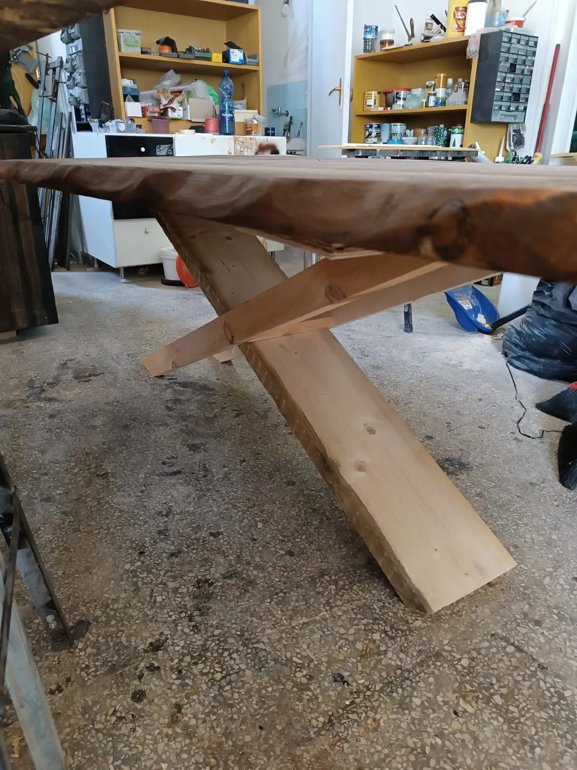 Sicily Wood Maker Unico tavolo massello 200x90x5 incrocio