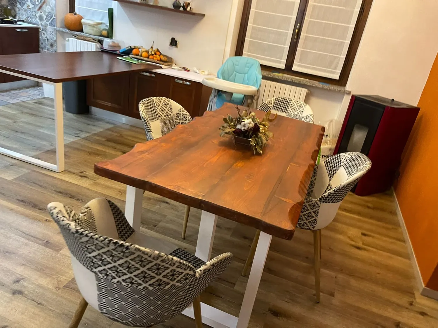 Sicily Wood Maker tavolo larice massello 200x80x5 fatto a mano