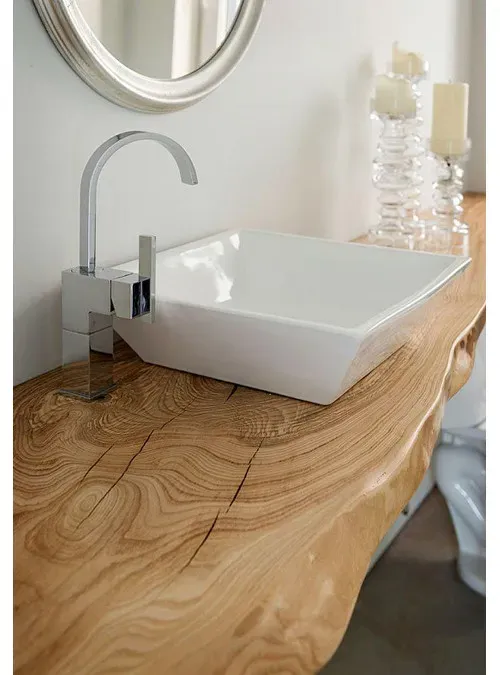 XLAB Design Meg mensola lavabo legno resinato