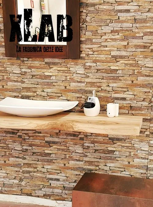 XLAB Design Kimberly mensola bagno lavabo su misura bordo rustico