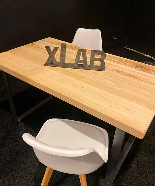 XLAB Design Otto tavolo legno 120x80 cm gambe ferro