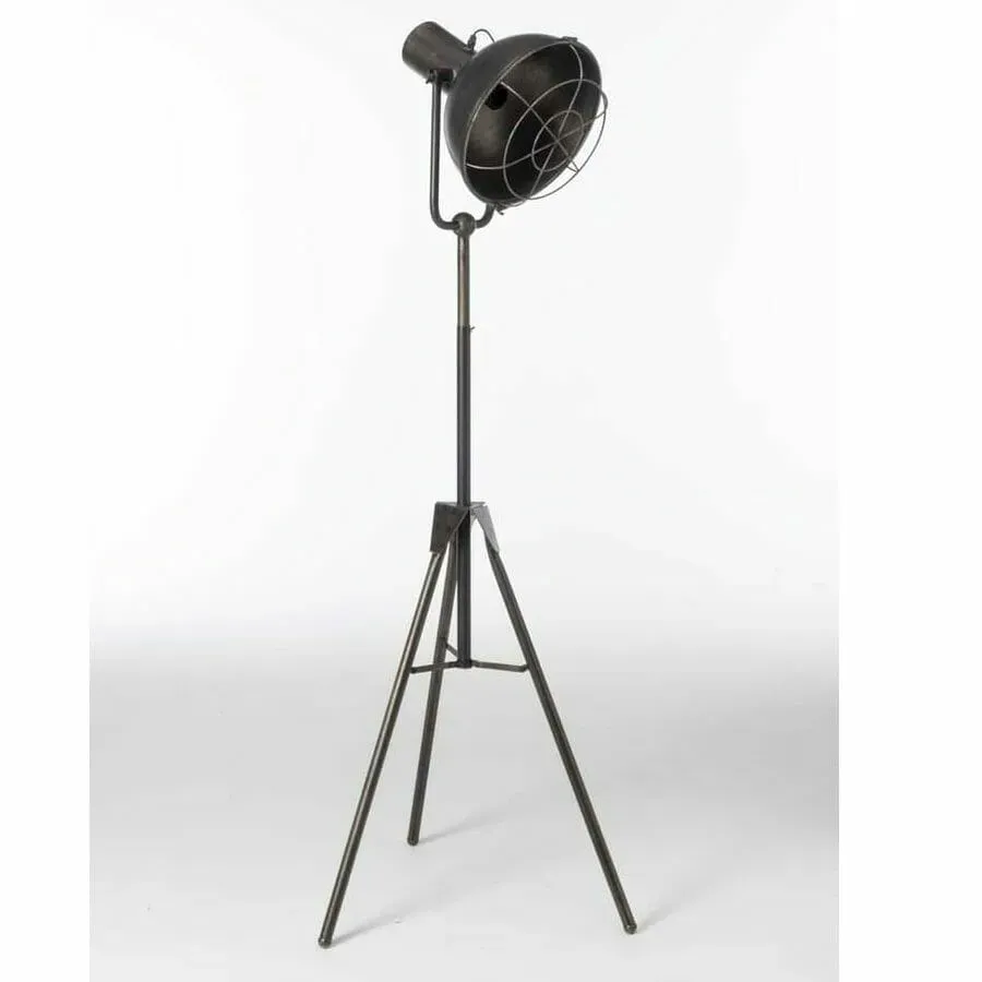 XLAB Design lampada da terra treppiede ferro regolabile stile industriale