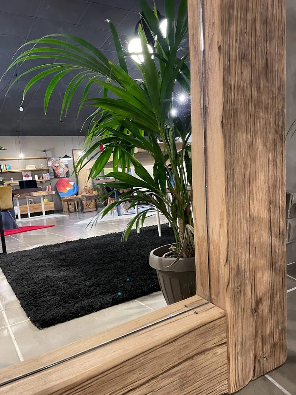 XLAB Design Iride specchio legno massello invecchiato