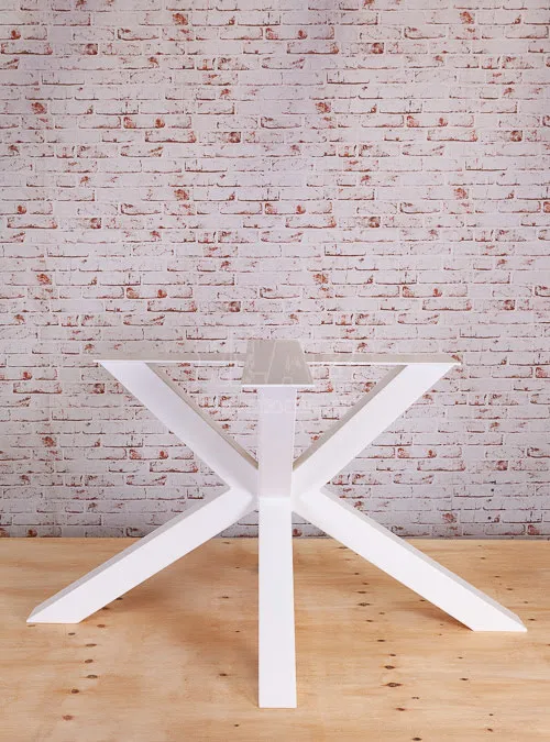 XLAB Design Foster gamba stella tavolo ferro bianca 80x80