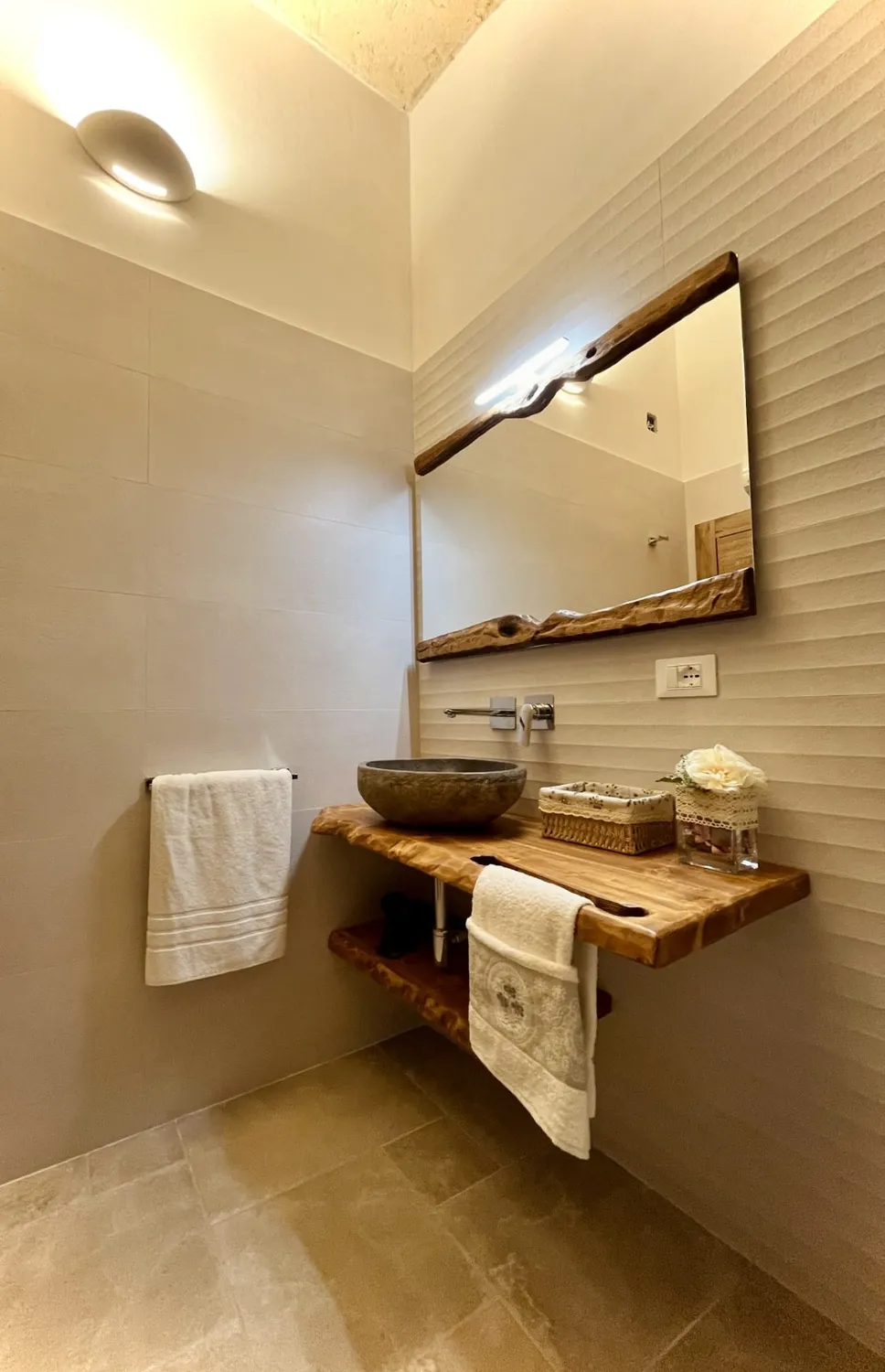 Sicily Wood Maker mensola bagno 100x40x5 legno