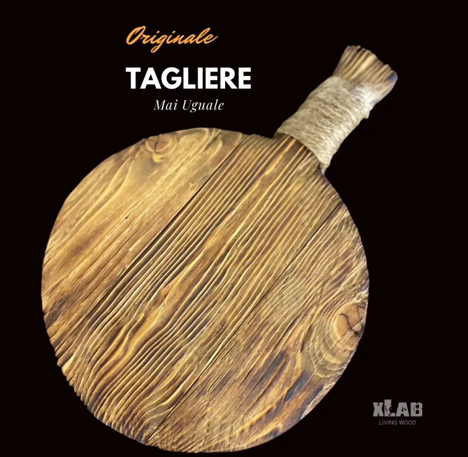 XLAB Design tagliere tondo legno artigianale alimentare