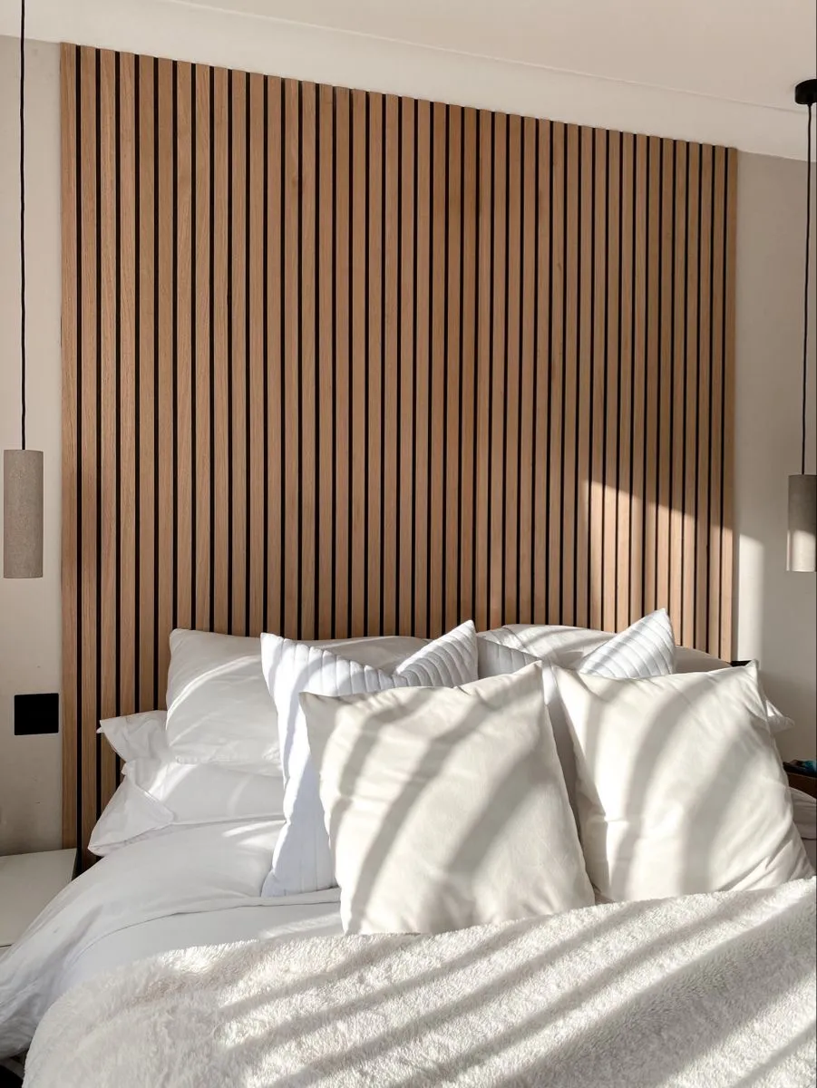 XLAB Design rivestimento parete listelli legno nero 60x260