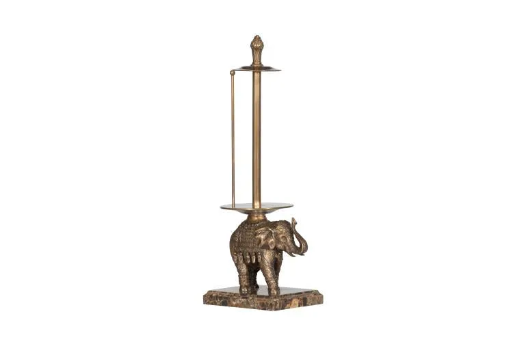 Maitland Smith Elephant portasciugamani ottone pietra