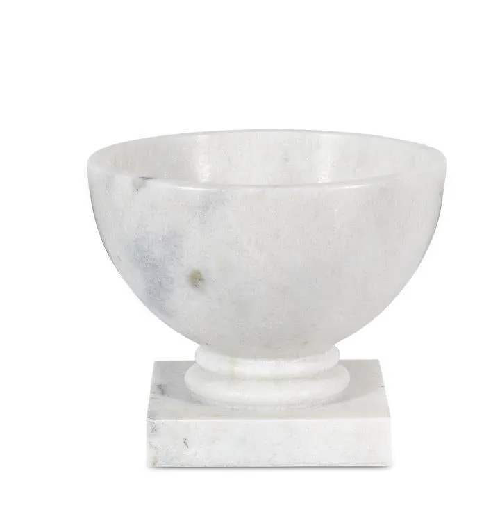 Maitland Smith Ambaji vaso marmo bianco classico
