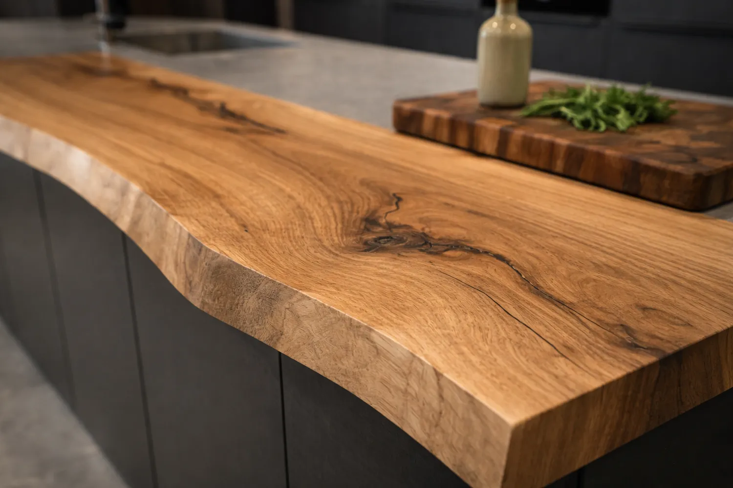 XLAB Design top snack cucina castagno 180x50 cm spesso