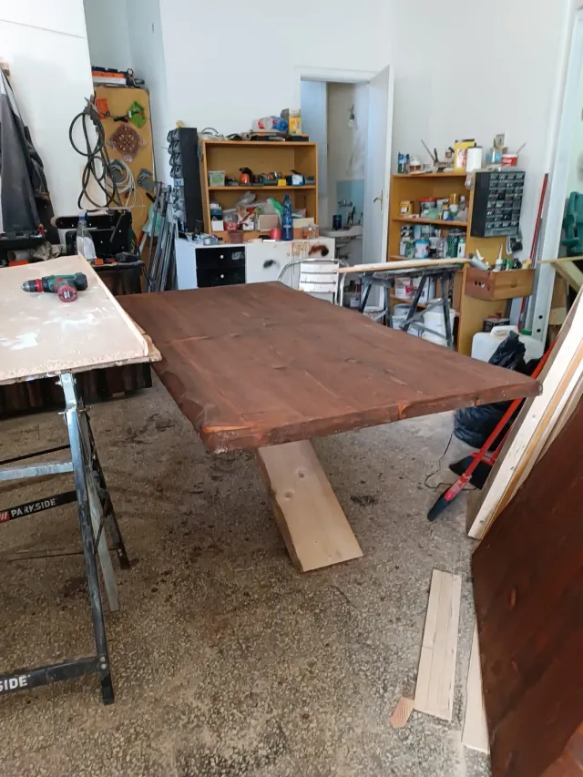 Sicily Wood Maker Unico tavolo massello 200x90x5 incrocio