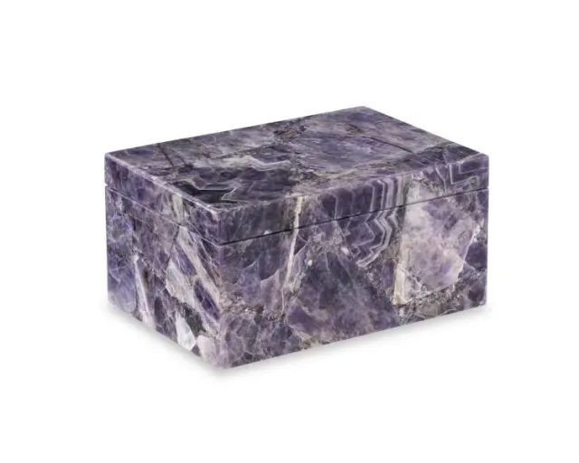 Maitland Smith Large Amethyst scatola decorativa ametista