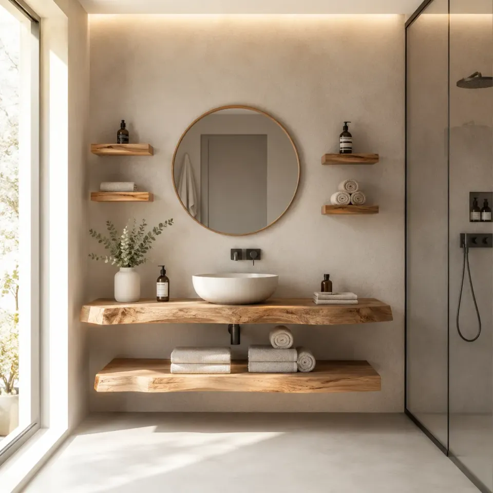 XLAB Design IdroWood X100 mensola bagno su misura idrorepellente
