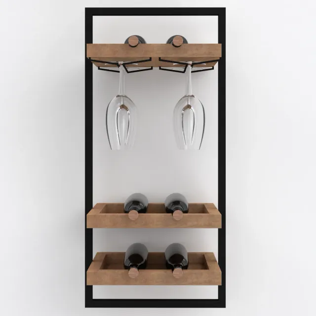 XLAB Design Wine Frame portabottiglie parete 6 bottiglie ferro