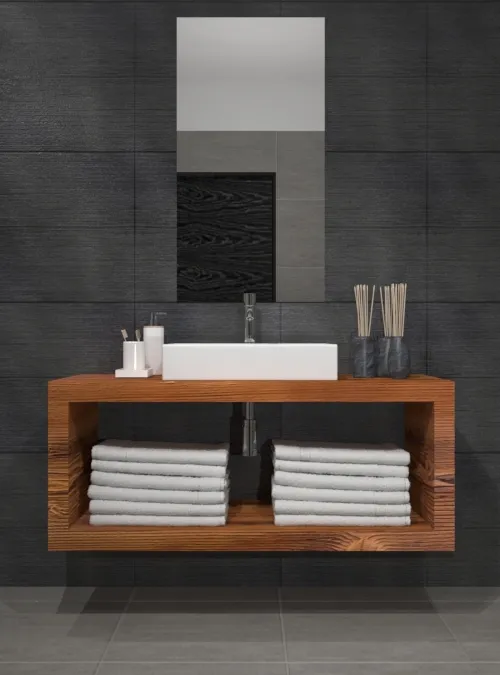 XLAB Design Soleil mobile bagno larice rustico sospeso