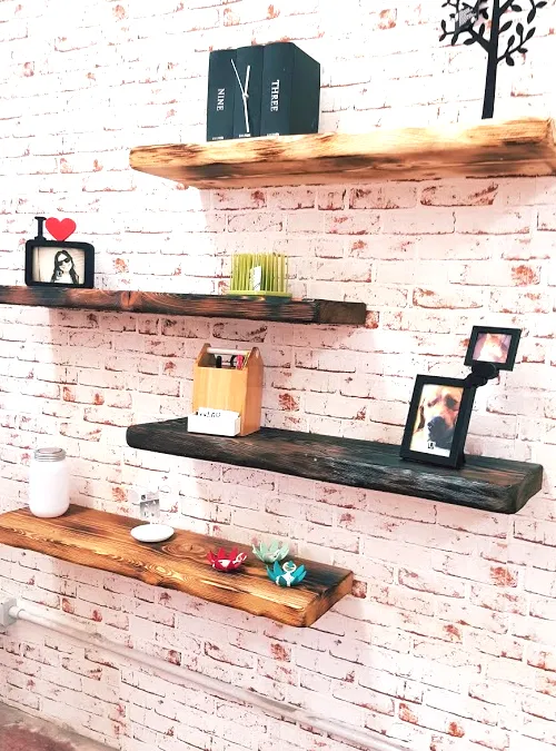 XLAB Design Mensola Parete in Abete Invecchiato vintage