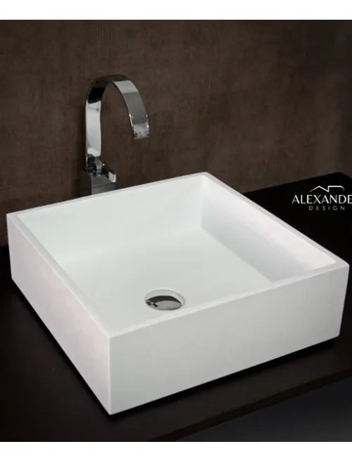 XLAB Design Correr lavabo appoggio quadrato in resina