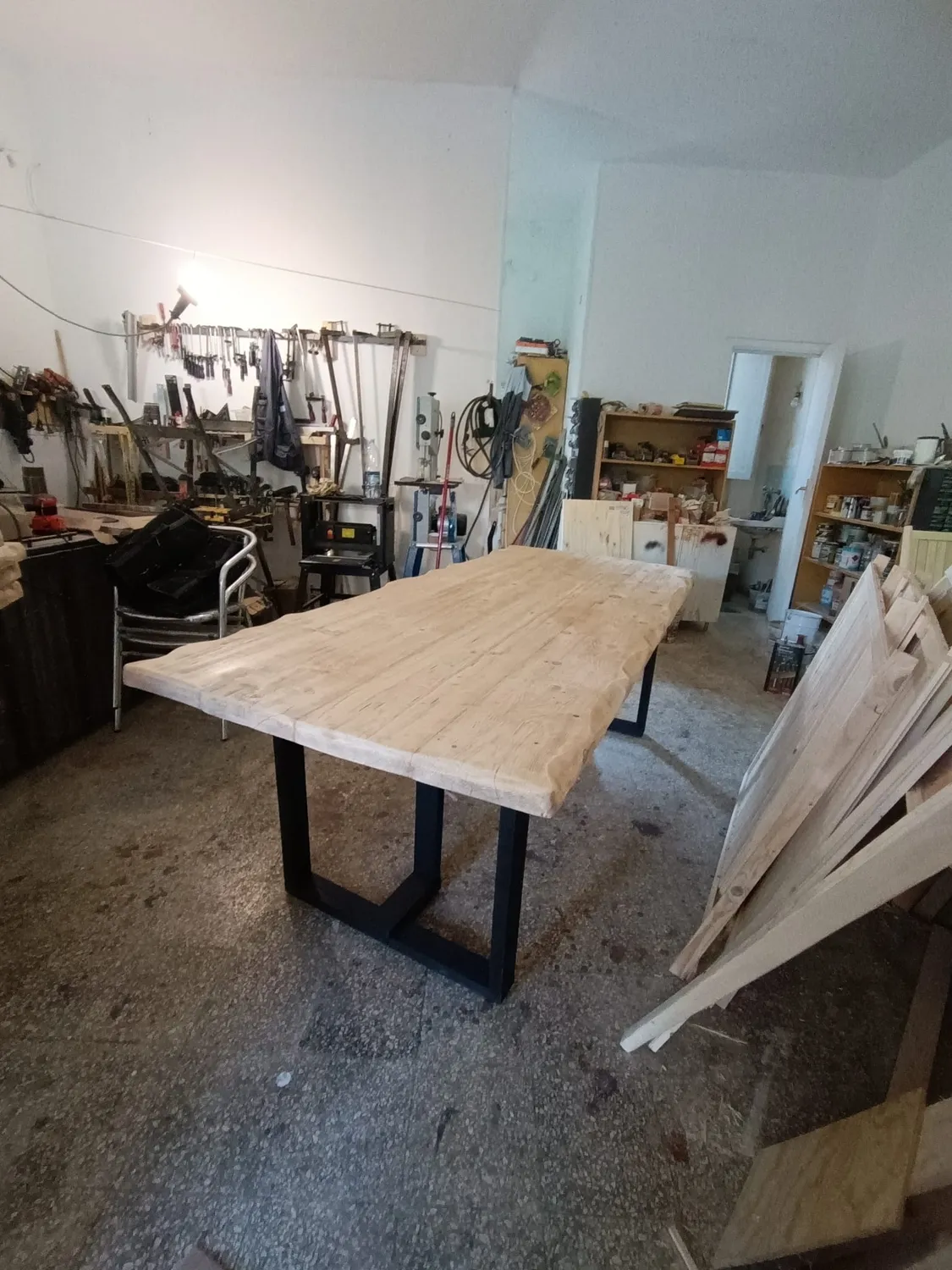 Sicily Wood Maker piano tavolo grezzo 200x80x5