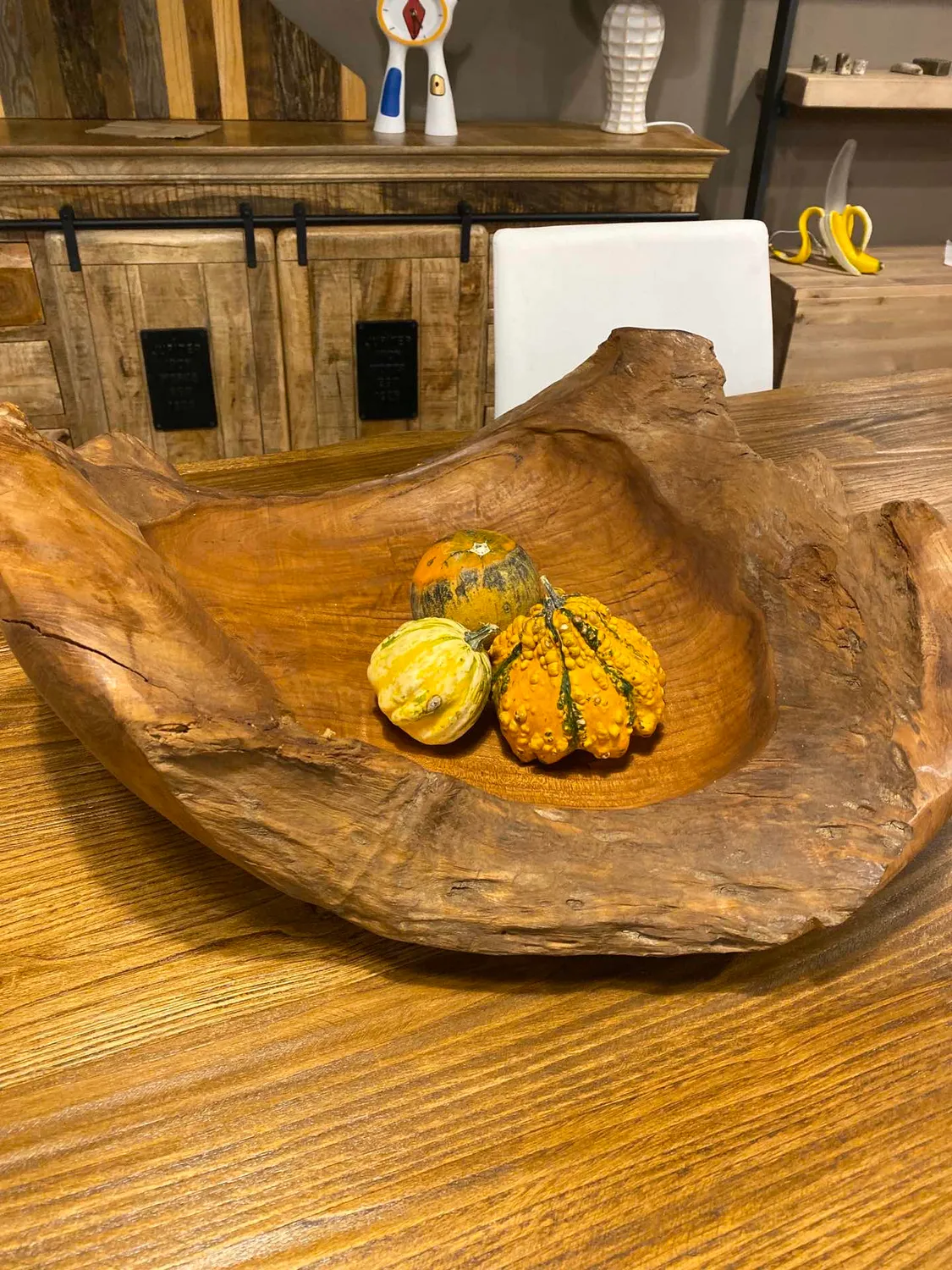 XLAB Adeano vassoio centrotavola teak radice naturale
