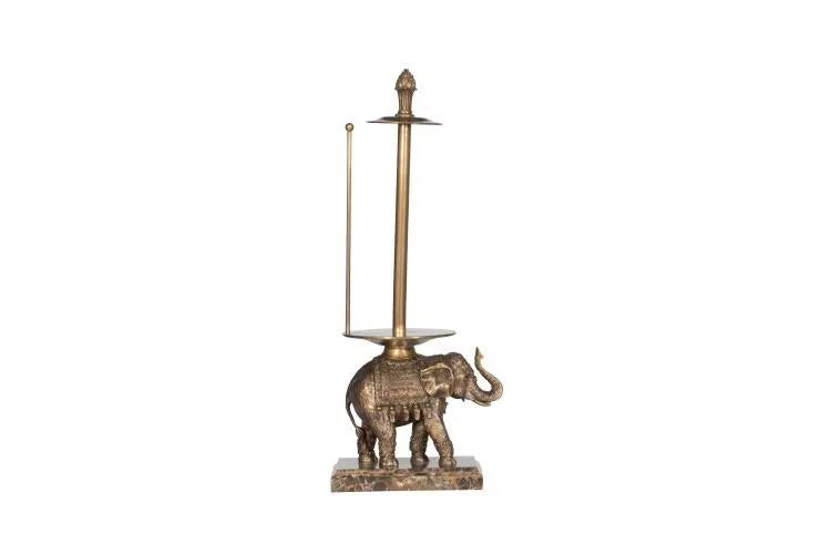 Maitland Smith Elephant portasciugamani ottone pietra
