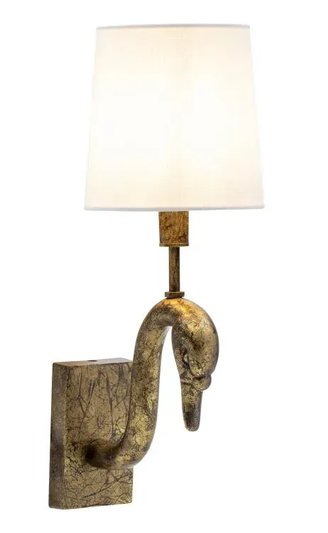 Maitland Smith Swan applique parete cigno paralume