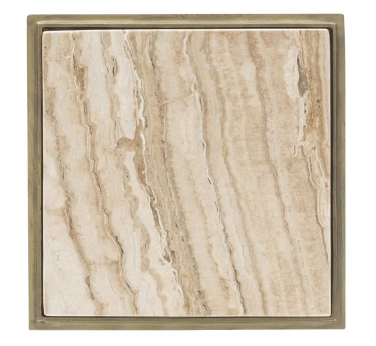 Maitland Smith Axel tavolino travertino ottone 31cm