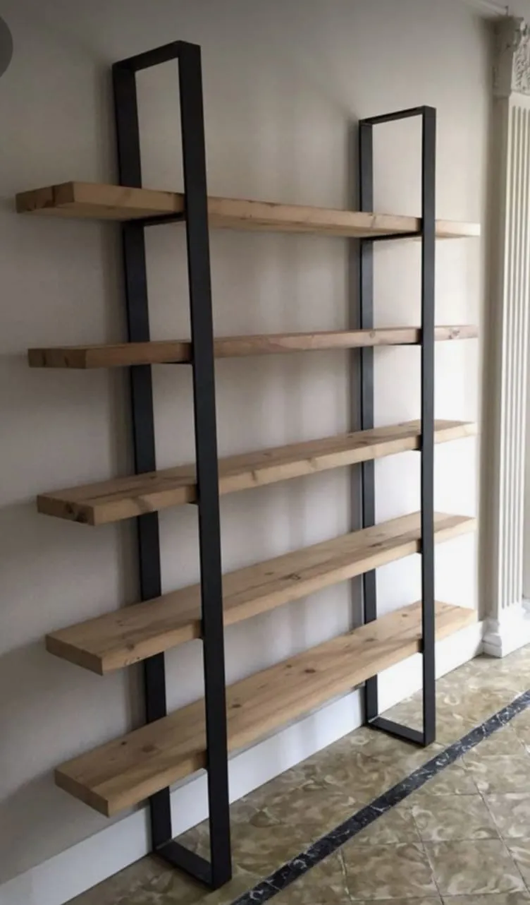 Sicily Wood Maker libreria 5 mensole 100x25 h240 legno massello