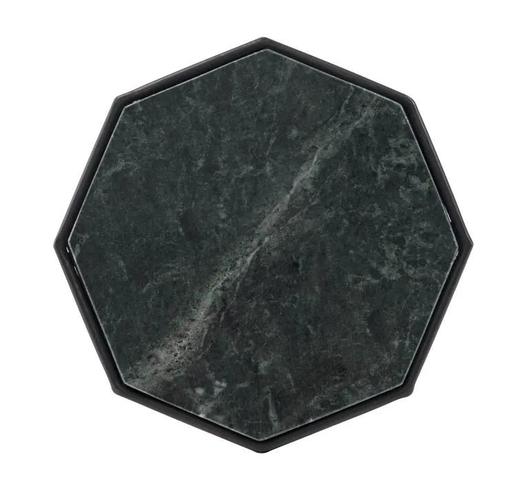 Maitland Smith Fabian tavolino marmo verde ferro 38 cm