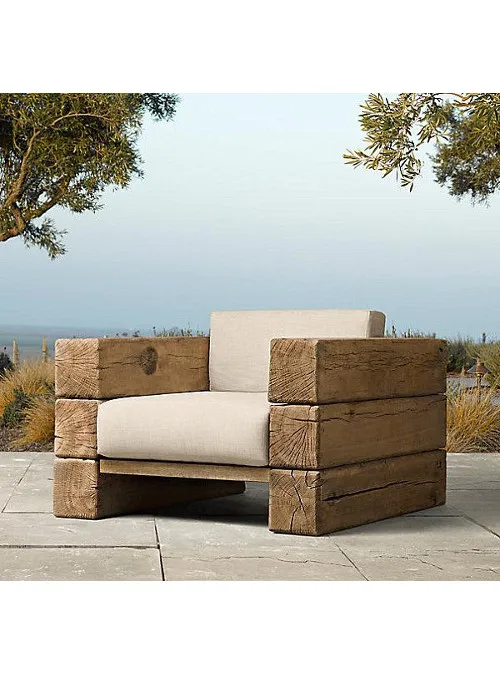 XLAB Design Eremo poltrona giardino L120 legno antico