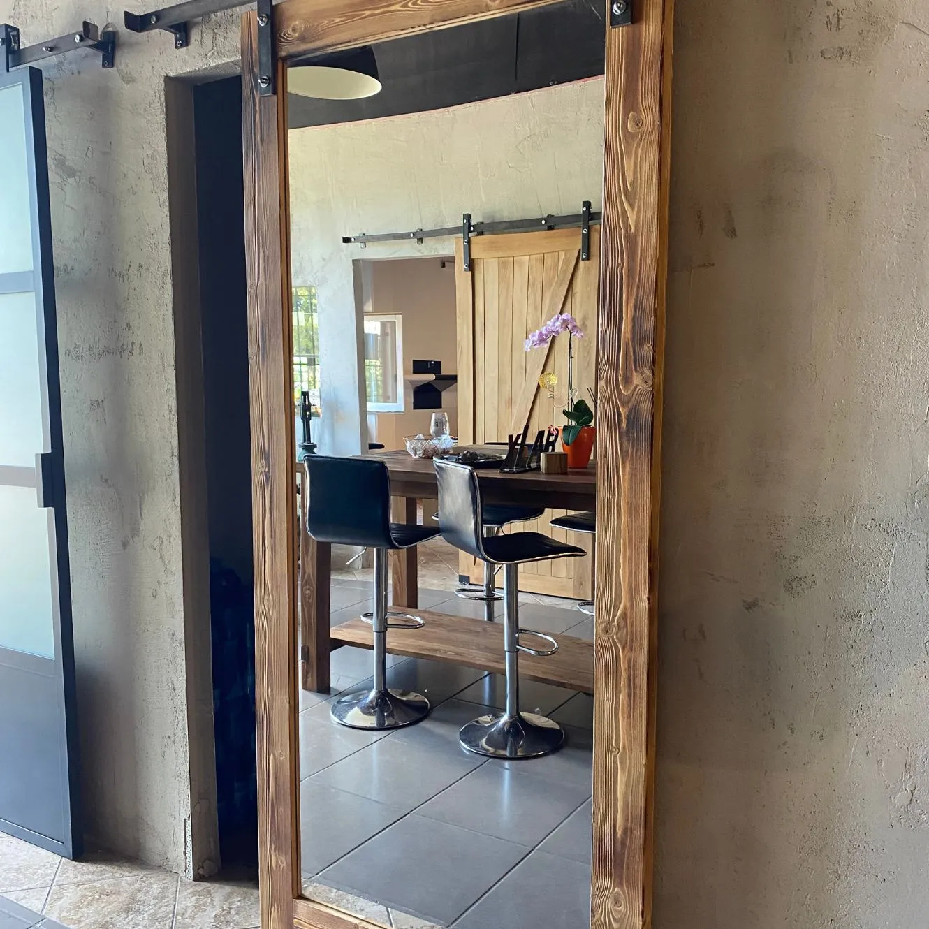 XLAB Design Alia porta scorrevole 220x100 legno a specchio
