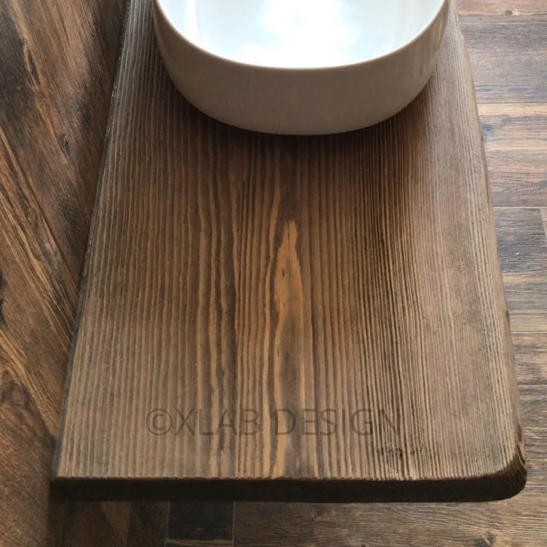XLAB Design Pollina mensola bagno legno rustico appoggio