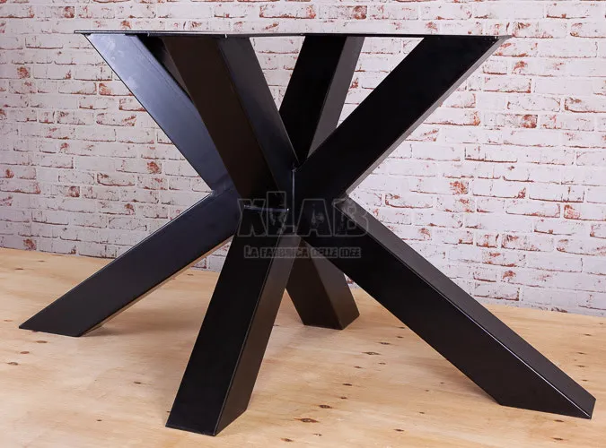 XLAB Design Paderno gamba tavolo centrale nera 100x100