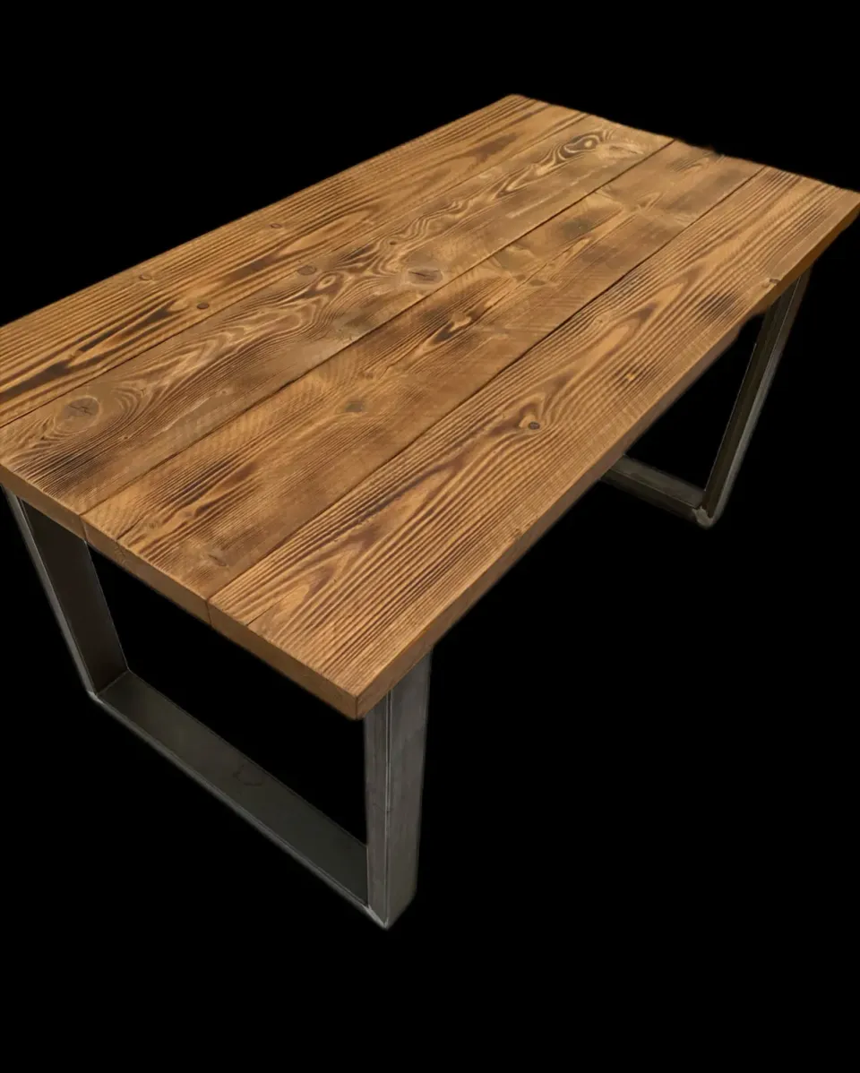 XLAB Design tavolo industriale legno ferro 150x80 piano abete