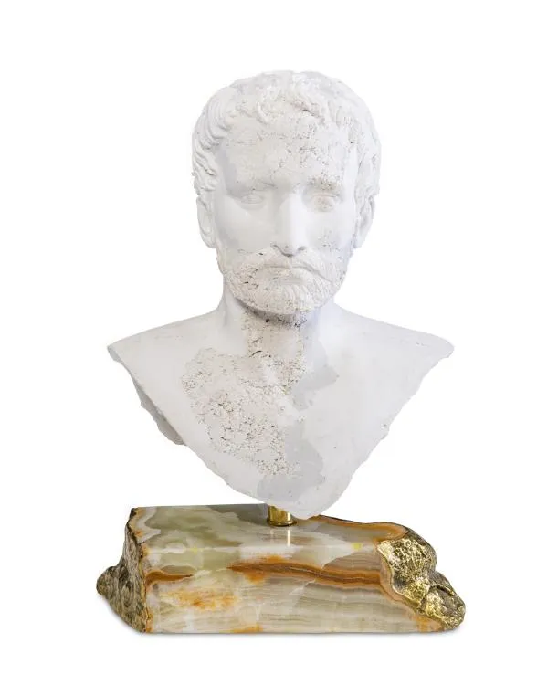 Maitland Smith Young Emperor busto scultura patinato