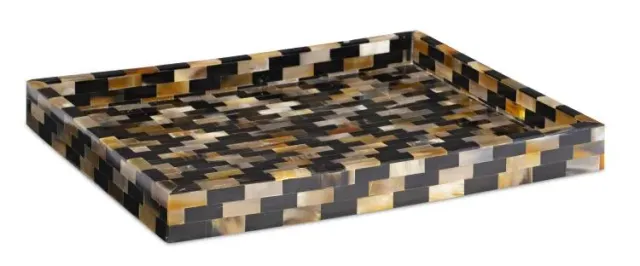 Maitland Smith Aegis vassoio corno grande 51 cm