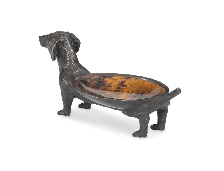 Maitland Smith Dachshund Dish svuotatasche ottone
