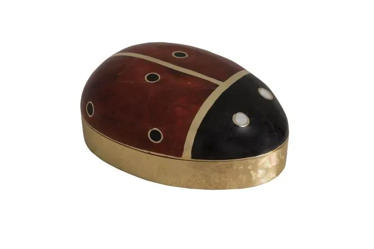 Maitland Smith Ladybug Box scatola coccinella ottone