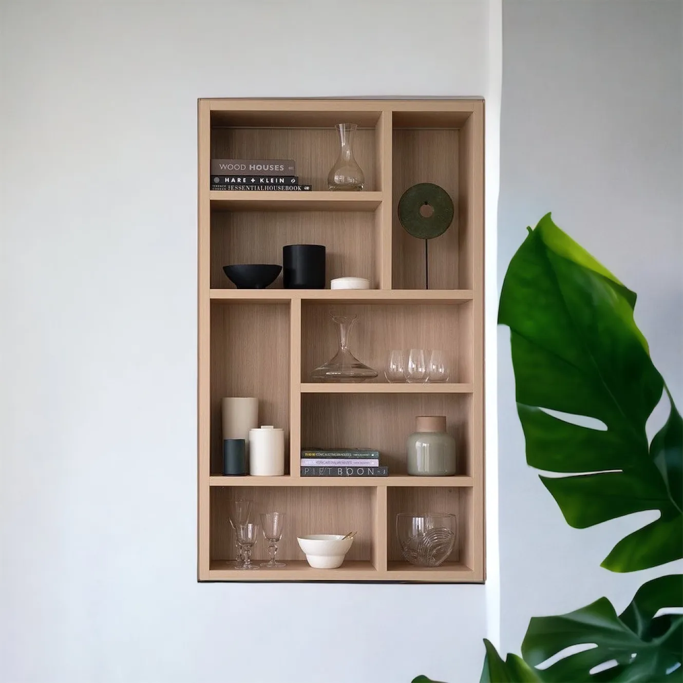XLAB Design libreria scaffale incasso legno naturale su misura