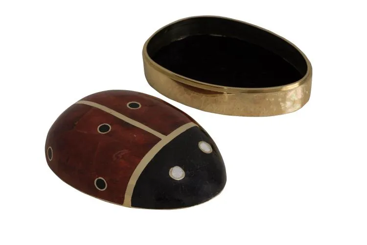 Maitland Smith Ladybug Box scatola coccinella ottone