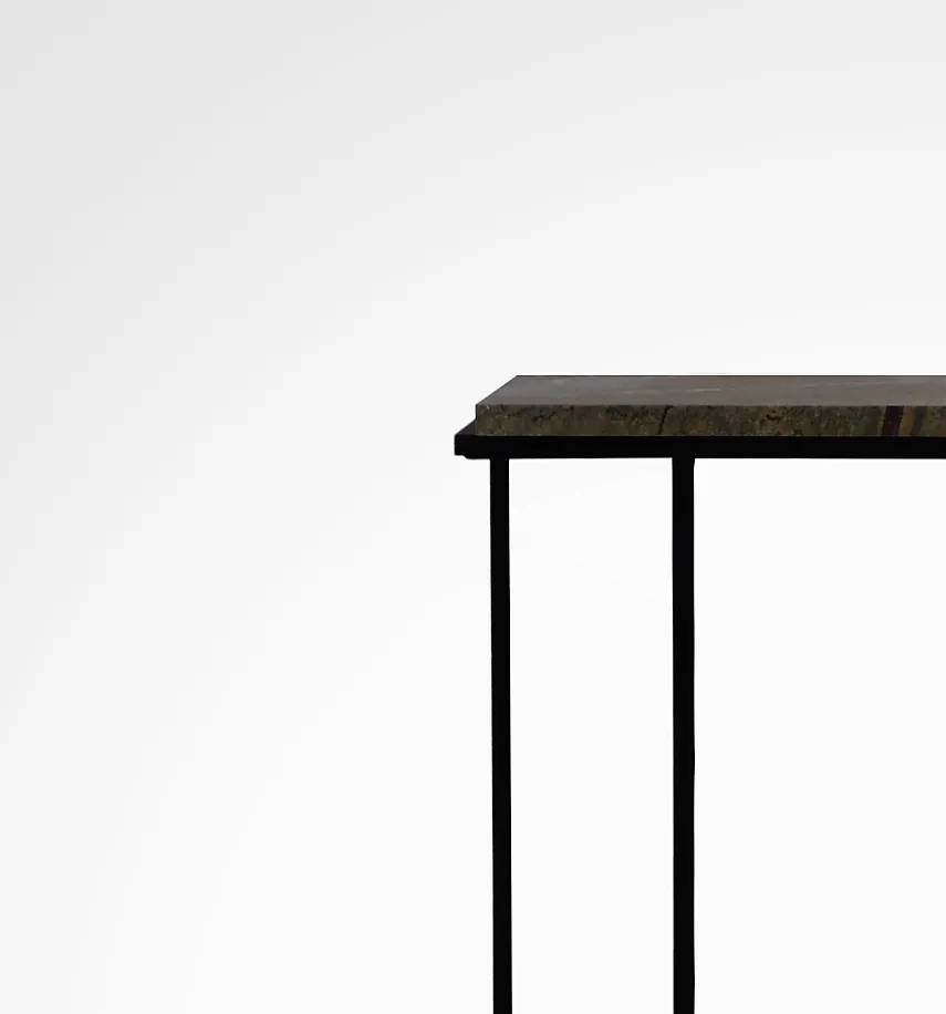 Stilts FramE Tavolino Marmo Rain Forest Brown